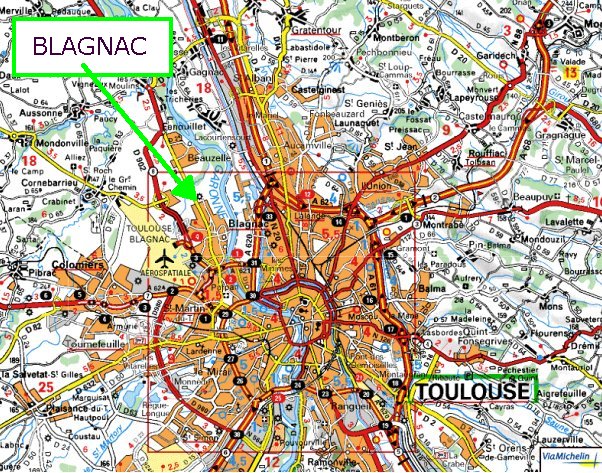 Accs au plan de ville de Blagnac